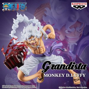 Figurine Luffy Gear 5 Grandista Special Edition, poing noir et effets rouges en pleine attaque. 2