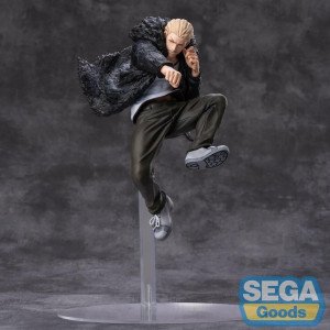 Figurine Kinji Hakari Jujutsu Kaisen Luminasta Sega en pose de combat dynamique, vue de face.