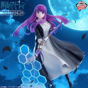 Figurine Fern Effectreme de Sousou no Frieren par Banpresto, vue de face avec bâton et effet bouclier. 2
