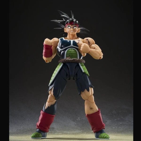 Figurine Bardock Father of Goku S.H.Figuarts Dragon Ball Z par Bandai, poings serrés.