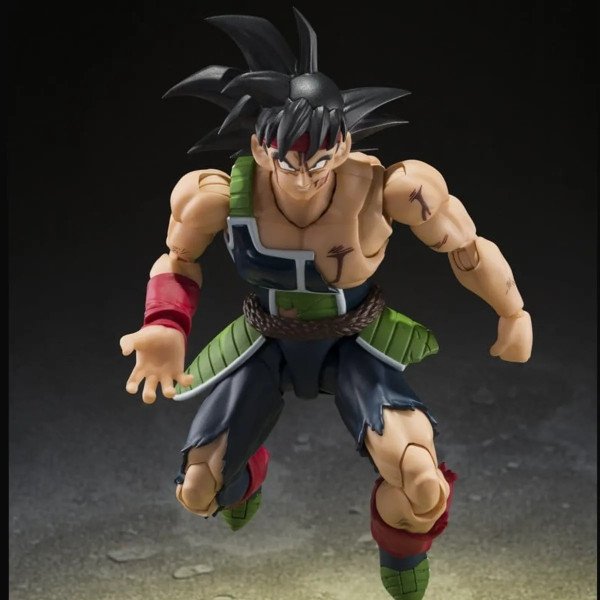 Figurine Bardock Father of Goku S.H.Figuarts Dragon Ball Z par Bandai, pose dynamique.