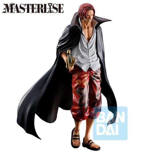 Figurine Shanks Ichibansho Red Hair Pirates Last Battle de One Piece par Bandai, vue trois quarts droite.