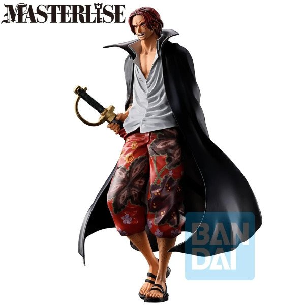Figurine Shanks Ichibansho Red Hair Pirates Last Battle de One Piece par Bandai, vue trois quarts face.