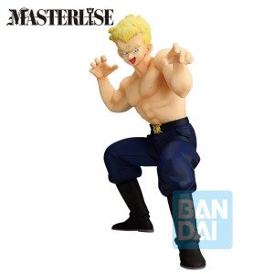 Figurine General Blue Ichibansho Dragon Ball VS Red Ribbon Army, en pose de combat avec pantalon bleu.