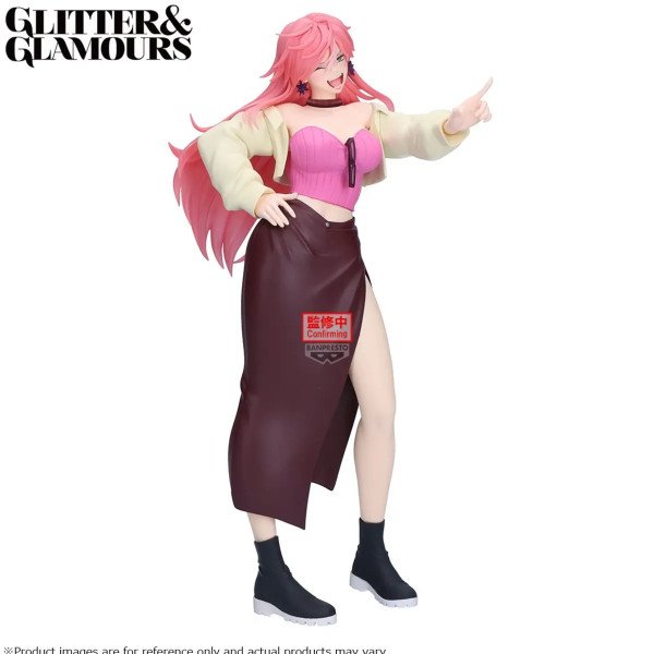 Figurine Kimie Arashiyama Glitter & Glamours MarriageToxin avec cheveux roses et pose expressive.