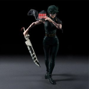 Figurine Zen’in Maki Grandista Jujutsu Kaisen avec cape noire, lunettes et arme maudite. 2