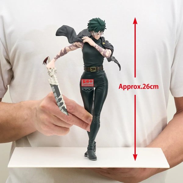 Figurine Zen’in Maki Grandista Jujutsu Kaisen présentée avec indication de hauteur 26 cm.