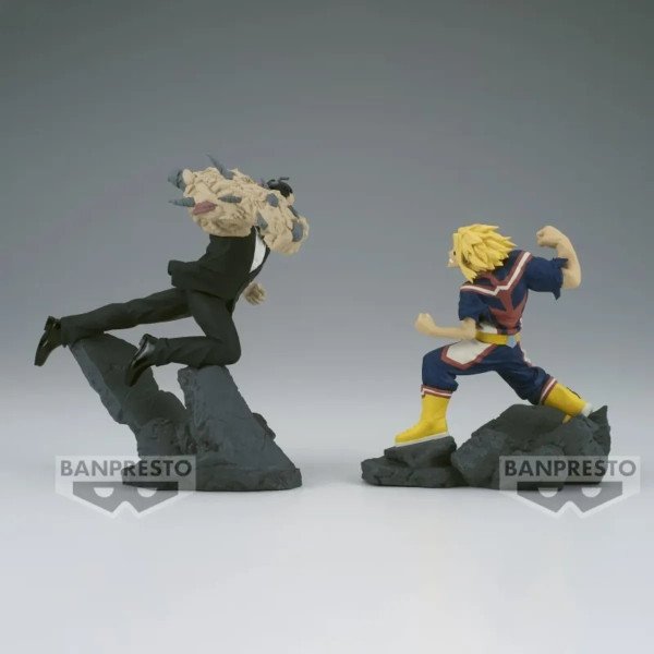 Figurines All Might et All For One Combination Battle Banpresto prêtes au combat