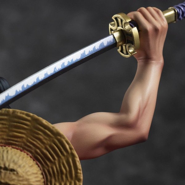 Détail du sabre Nidai Kitetsu tenu par Luffy Taro P.O.P Warriors Alliance MegaHouse