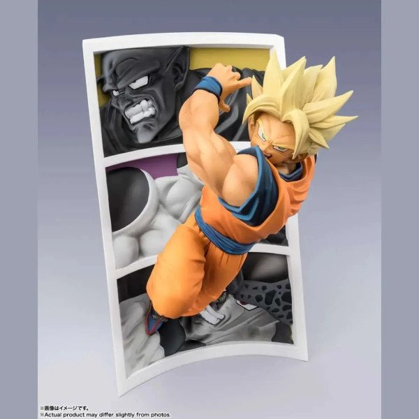 Figurine Son Goku Super Saiyan Trail Of Battles Figuarts ZERO vue de trois quarts