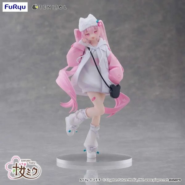 Figurine Hatsune Miku Sakura Miku Cool Style FuRyu vue entière sur socle