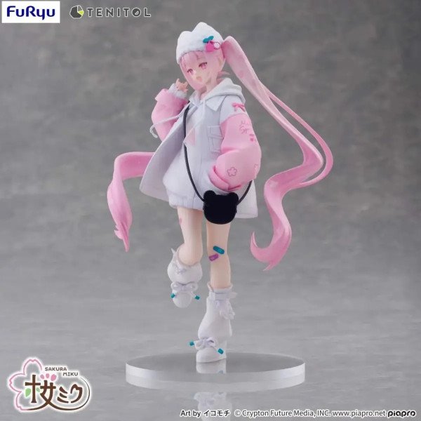 Figurine Hatsune Miku Sakura Miku Cool Style TENITOL petit FuRyu vue de face