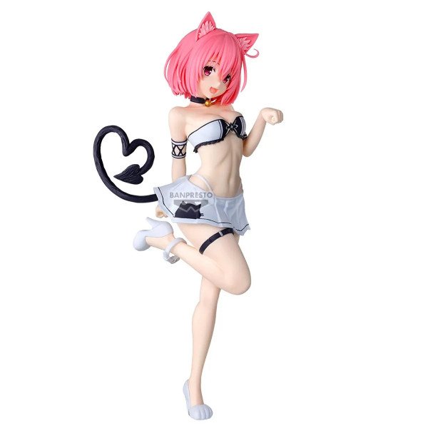 Figurine Momo Belia Deviluke Banpresto de profil avec queue noire en forme de cœur