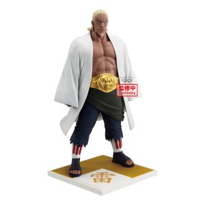 Figurine Ay Raikage Naruto Shippuden Gokage Shuuketsu Banpresto vue de face sur socle foudre