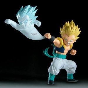Figurine Super Saiyan Gotenks Match Makers Banpresto avec fantôme kamikaze et posture de combat 2