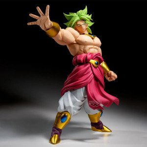 Figurine Broly Grandista Dragon Ball Z Banpresto sur fond noir avec pose menaçante