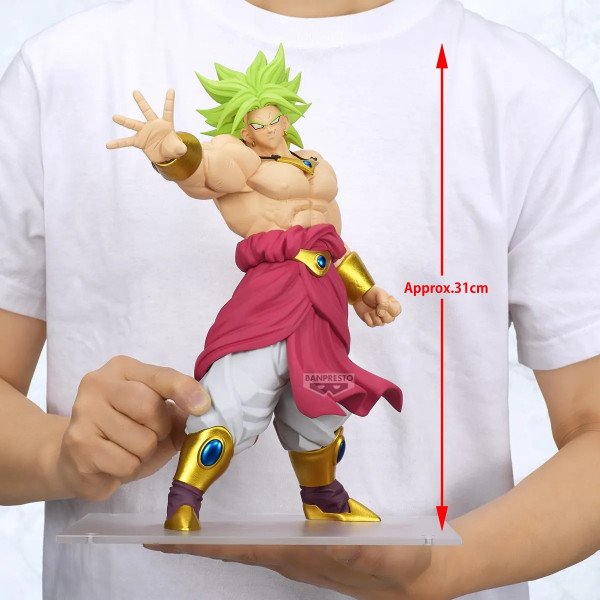 Figurine Broly Grandista Banpresto Dragon Ball Z avec indication de taille 31 cm