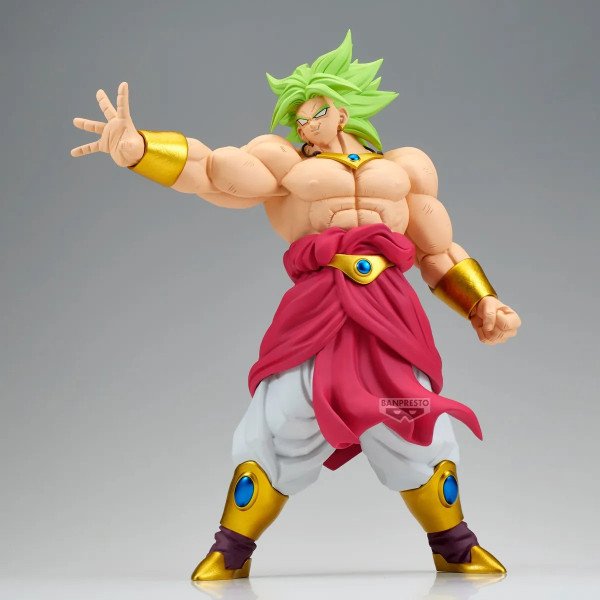Figurine Broly Grandista Banpresto Dragon Ball Z vue complète avec pantalon blanc et pagne rose