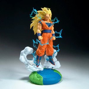 Figurine Son Goku SSJ3 Dragon Ball Z History Box avec éclairs bleus et socle 2