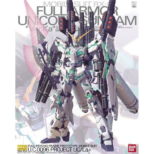 Boîte du Gunpla MG RX-0 Full Armor Unicorn Gundam Ver.Ka Mobile Suit Gundam Unicorn