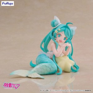 Figurine Hatsune Miku Mermaid Princess Desktop Fairy assise avec coussin étoile pastel